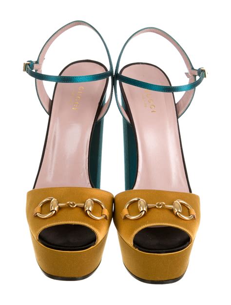 gucci horse bit heels|Gucci Horsebit platform heels.